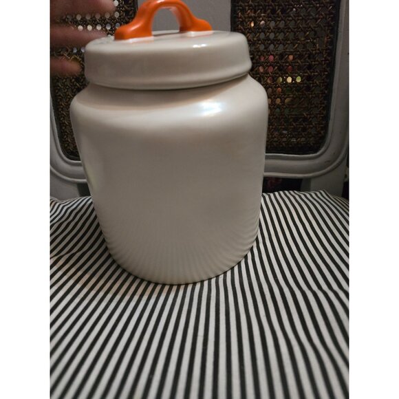 NWT Rae Dunn Happy Halloween Chubby Cannister Orange Handle - Picture 4 of 11